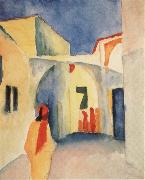 August Macke Bilck in eine Gasse in Tunis USA oil painting artist